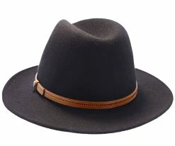 Women Big Sur - Walrus Hats Dark Brown Wool Felt Safari Hat