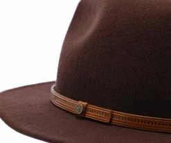 Women Big Sur - Walrus Hats Dark Brown Wool Felt Safari Hat