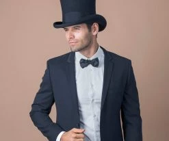 Mad Hatter - Walrus Hats Wool Felt 6 In. Height Victorian Top Hat - H7020 Men