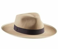 Carraway - Helen Kaminski Wide Flat Brim Wool Felt Fedora