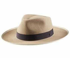 Carraway - Helen Kaminski Wide Flat Brim Wool Felt Fedora