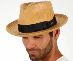 Hot Sale ๐ Jacksonville - Scala Natural Straw Fedora Hat Men ๐ 14 Jacksonville - Scala Natural Straw Fedora Hat Men