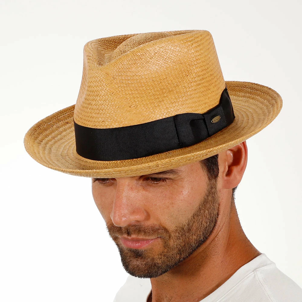 Hot Sale ๐ Jacksonville - Scala Natural Straw Fedora Hat Men ๐ 7 Jacksonville - Scala Natural Straw Fedora Hat Men