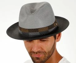 Men Andover - Stetson Milan Straw Fedora Hat - TSANDV