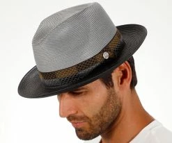 Men Andover - Stetson Milan Straw Fedora Hat - TSANDV