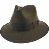 Phantom - Brown Fur Felt Authentic Indiana Jones Fedora Hat - IJ554