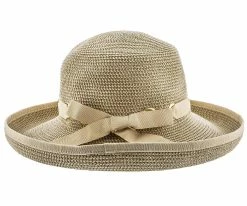 Straw Bretton - Jeanne Simmons Cotton Toyo Straw Bretton Hat - 8339 Men