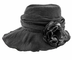 Birdie - Jeanne Simmons Wine Nylon Wide Brim Hat - 4006