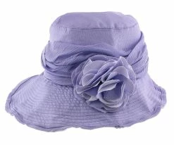 Birdie - Jeanne Simmons Wine Nylon Wide Brim Hat - 4006