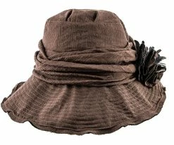 Birdie - Jeanne Simmons Wine Nylon Wide Brim Hat - 4006