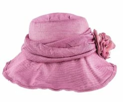 Birdie - Jeanne Simmons Wine Nylon Wide Brim Hat - 4006