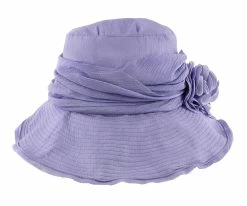 Birdie - Jeanne Simmons Wine Nylon Wide Brim Hat - 4006