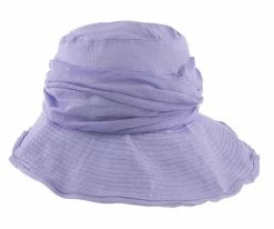 Birdie - Jeanne Simmons Wine Nylon Wide Brim Hat - 4006