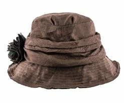 Birdie - Jeanne Simmons Wine Nylon Wide Brim Hat - 4006