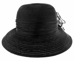 Men Black Flower - Jeanne Simmons Cream Poly Bucket Hat - 6454