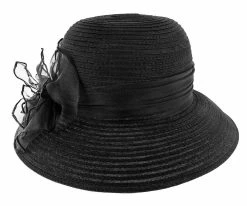 Men Black Flower - Jeanne Simmons Cream Poly Bucket Hat - 6454