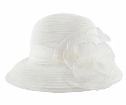Men Black Flower - Jeanne Simmons Cream Poly Bucket Hat - 6454