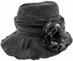 Birdie - Jeanne Simmons Wine Nylon Wide Brim Hat - 4006