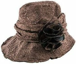 Birdie - Jeanne Simmons Wine Nylon Wide Brim Hat - 4006