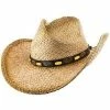 Natural Western - Jeanne Simmons Natural Raffia Straw Cowboy Hat - 3476