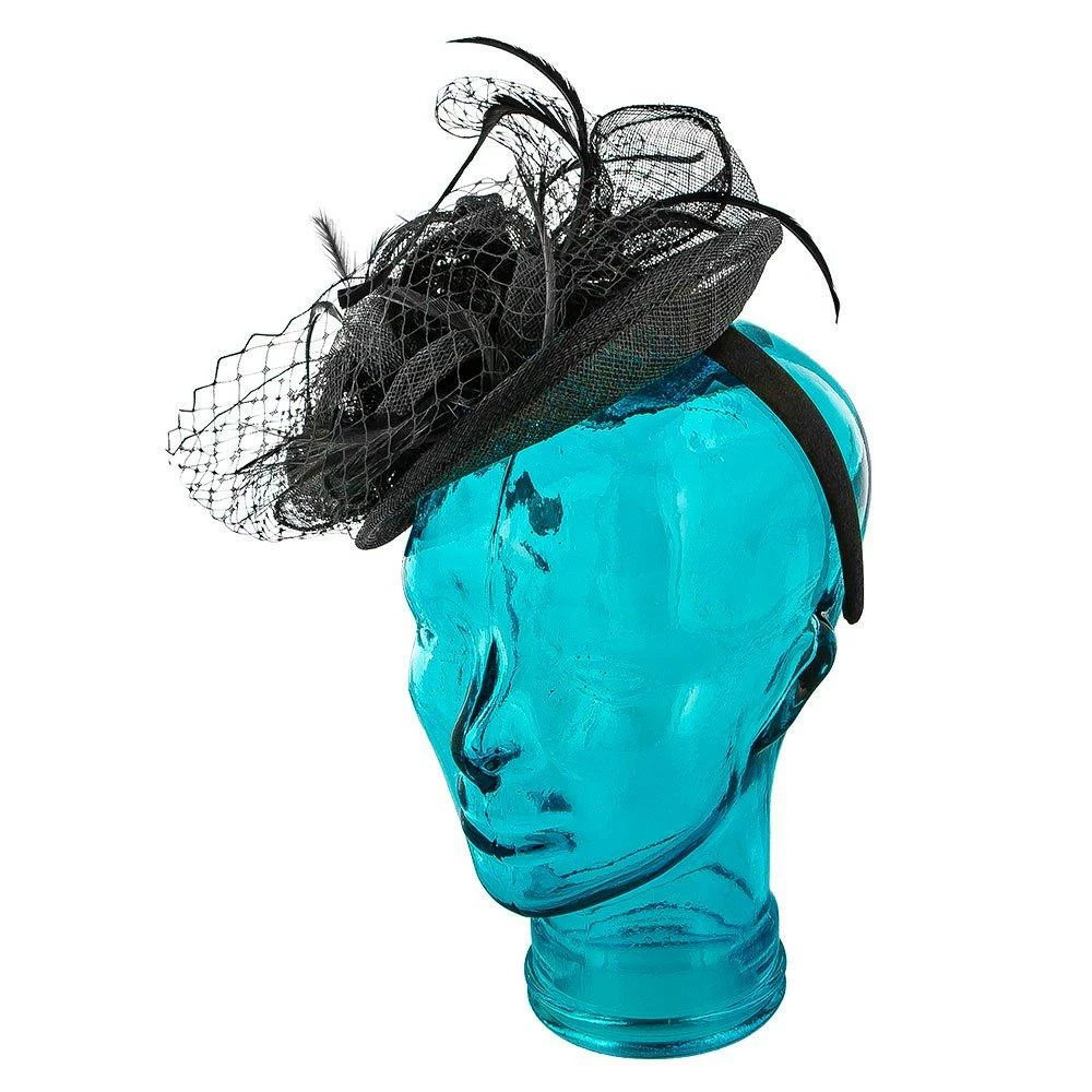 Promo โจ Feather - Jeanne Simmons Taupe Sinamay Fascinator Hat - 4396 Men ๐คฉ 2 Feather - Jeanne Simmons Taupe Sinamay Fascinator Hat - 4396 Men