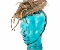 Promo โจ Feather - Jeanne Simmons Taupe Sinamay Fascinator Hat - 4396 Men ๐คฉ 18 Feather - Jeanne Simmons Taupe Sinamay Fascinator Hat - 4396 Men