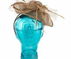 Promo โจ Feather - Jeanne Simmons Taupe Sinamay Fascinator Hat - 4396 Men ๐คฉ 27 Feather - Jeanne Simmons Taupe Sinamay Fascinator Hat - 4396 Men