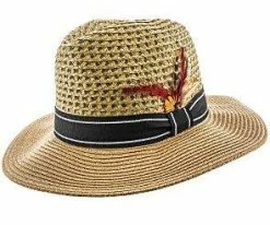 Men Robin - Jeanne Simmons Paper Braid Fedora Hat - 6874
