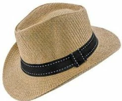 Men Tip - Jeanne Simmons Toyo Straw Fedora Hat - 6800