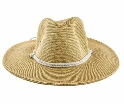 Summer - Jeanne Simmons Toyo Straw Wide Brim Fedora Hat - 6966 Men