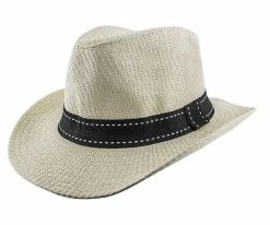Flash Sale โ Men Tip - Jeanne Simmons Toyo Straw Fedora Hat - 6800 ๐ 20 Men Tip - Jeanne Simmons Toyo Straw Fedora Hat - 6800
