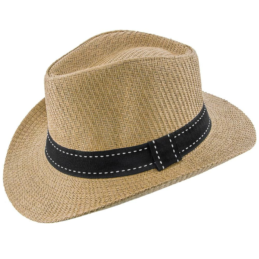 Flash Sale โ Men Tip - Jeanne Simmons Toyo Straw Fedora Hat - 6800 ๐ 5 Men Tip - Jeanne Simmons Toyo Straw Fedora Hat - 6800