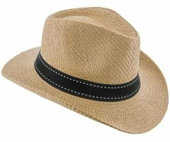 Flash Sale โ Men Tip - Jeanne Simmons Toyo Straw Fedora Hat - 6800 ๐ 24 Men Tip - Jeanne Simmons Toyo Straw Fedora Hat - 6800