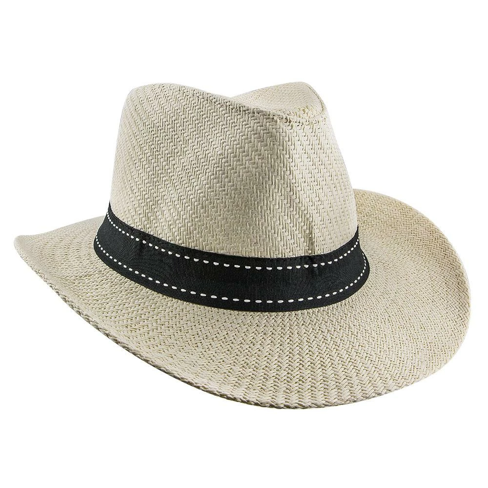 Flash Sale โ Men Tip - Jeanne Simmons Toyo Straw Fedora Hat - 6800 ๐ 10 Men Tip - Jeanne Simmons Toyo Straw Fedora Hat - 6800