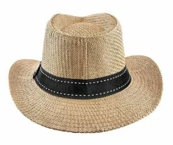 Flash Sale โ Men Tip - Jeanne Simmons Toyo Straw Fedora Hat - 6800 ๐ 28 Men Tip - Jeanne Simmons Toyo Straw Fedora Hat - 6800