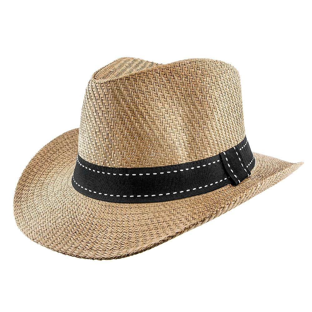 Flash Sale โ Men Tip - Jeanne Simmons Toyo Straw Fedora Hat - 6800 ๐ 3 Men Tip - Jeanne Simmons Toyo Straw Fedora Hat - 6800