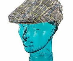 Spring - Jeanne Simmons Poly Adjustable Neon Plaid Ivy Cap - 6803 Men