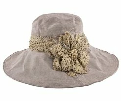 Wide N' Soft - Jeanne Simmons Mocha Poly Wide Brim Hat - 4006 Men