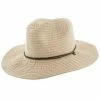 Poolside - Jeanne Simmons Ribbon Wide Brim Fedora Hat - 6981 Men