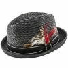 Curl - Jeanne Simmons Toyo Straw Stingy Brim Fedora Hat - 6873 Men