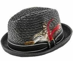 Curl - Jeanne Simmons Toyo Straw Stingy Brim Fedora Hat - 6873 Men