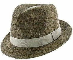 Shell - Jeanne Simmons Toyo Straw Trilby Fedora Hat - 6802 Men