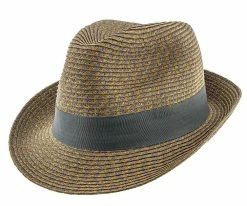Chameleon - Jeanne Simmons Toyo Straw Trilby Fedora Hat - 6965 Men
