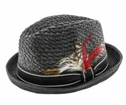 Curl - Jeanne Simmons Toyo Straw Stingy Brim Fedora Hat - 6873 Men