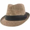 Diamond - Jeanne Simmons Toyo Straw Trilby Fedora Hat - 6759 Men