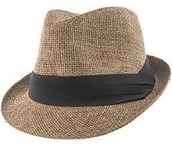 Diamond - Jeanne Simmons Toyo Straw Trilby Fedora Hat - 6759 Men