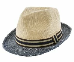 Men Ribbon - Jeanne Simmons Toyo Straw Trilby Fedora Hat - 6888