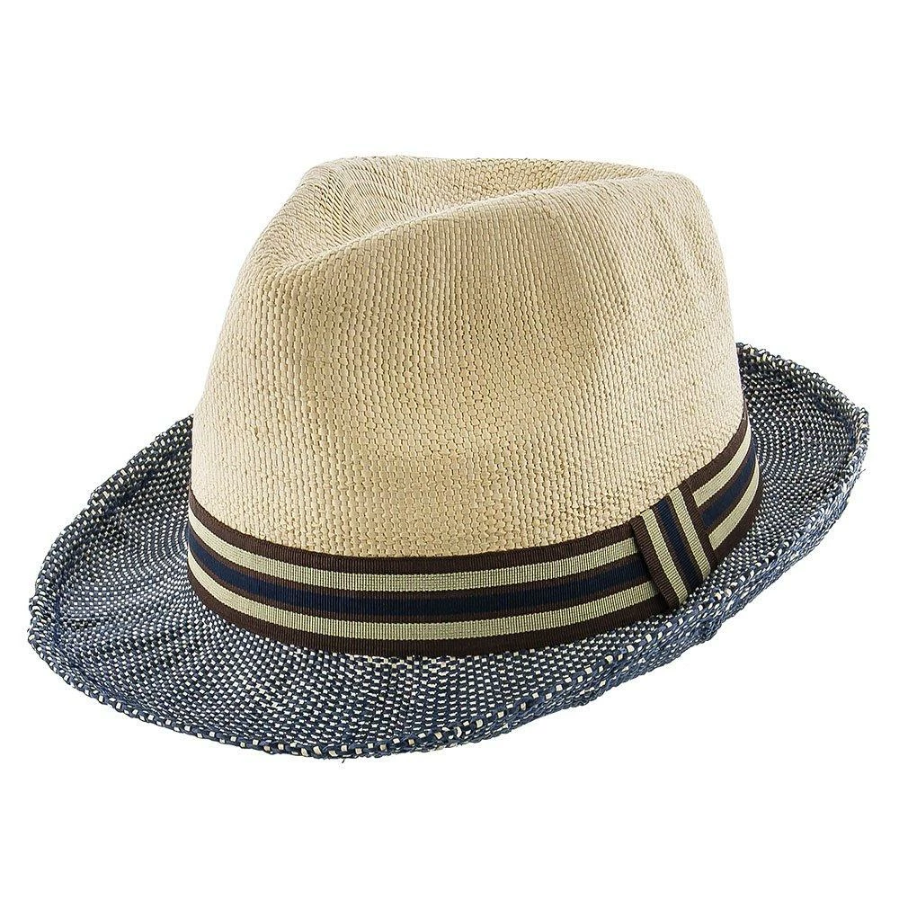 Brand new ๐งจ Men Ribbon - Jeanne Simmons Toyo Straw Trilby Fedora Hat - 6888 ๐ 2 Men Ribbon - Jeanne Simmons Toyo Straw Trilby Fedora Hat - 6888