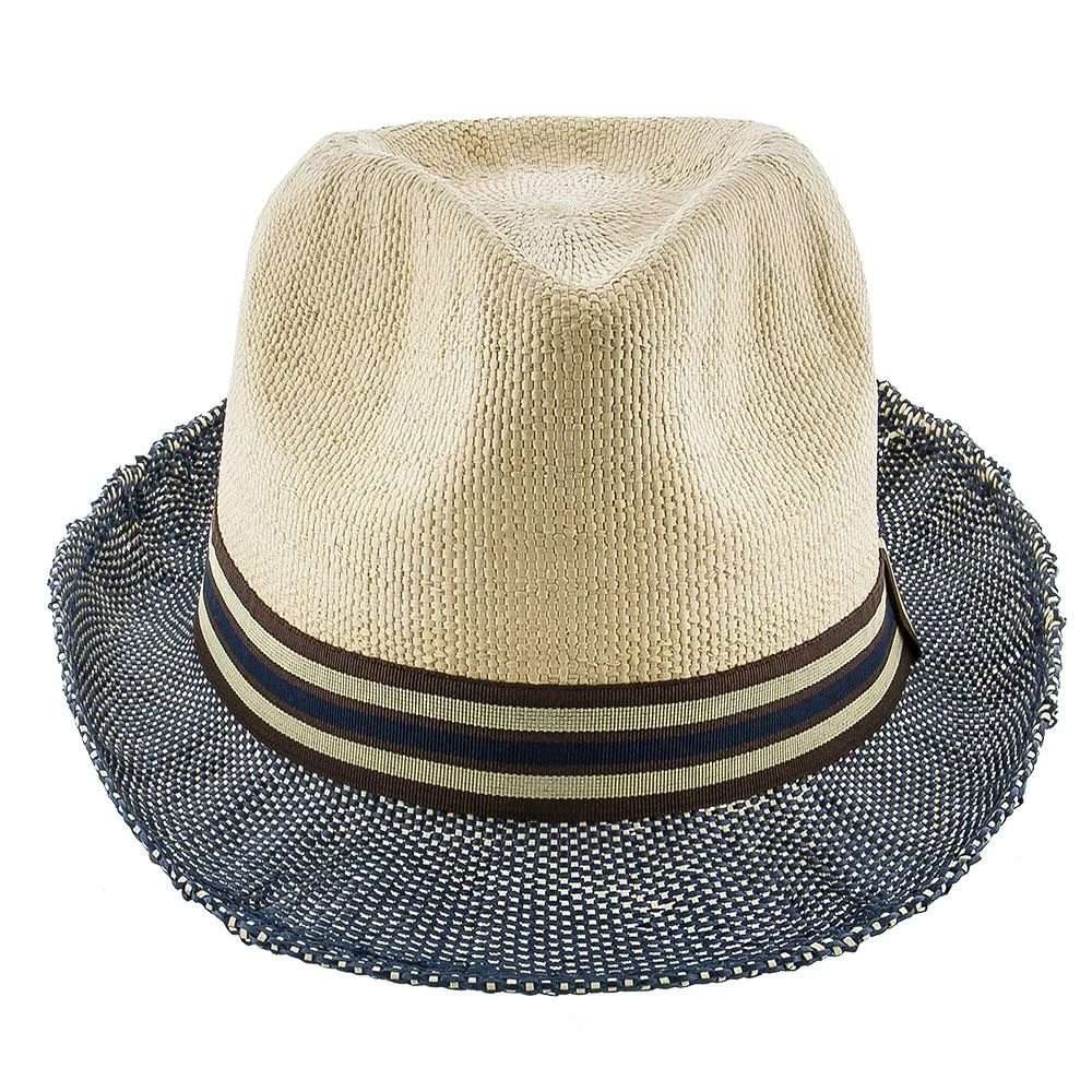 Brand new ๐งจ Men Ribbon - Jeanne Simmons Toyo Straw Trilby Fedora Hat - 6888 ๐ 3 Men Ribbon - Jeanne Simmons Toyo Straw Trilby Fedora Hat - 6888