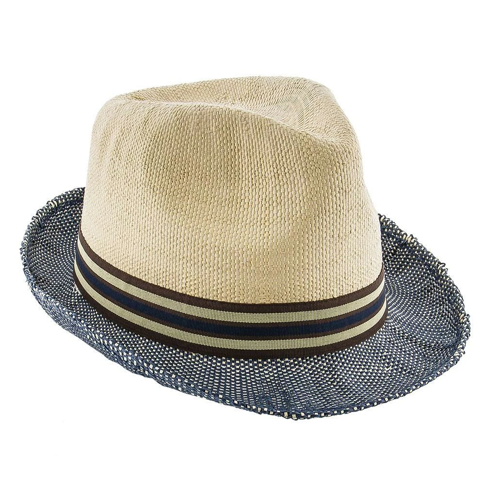 Brand new ๐งจ Men Ribbon - Jeanne Simmons Toyo Straw Trilby Fedora Hat - 6888 ๐ 4 Men Ribbon - Jeanne Simmons Toyo Straw Trilby Fedora Hat - 6888